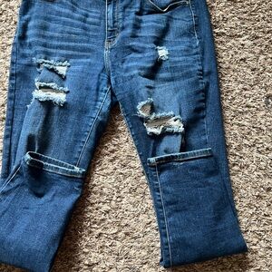 KanCan Blue Skinny Distressed Jeans